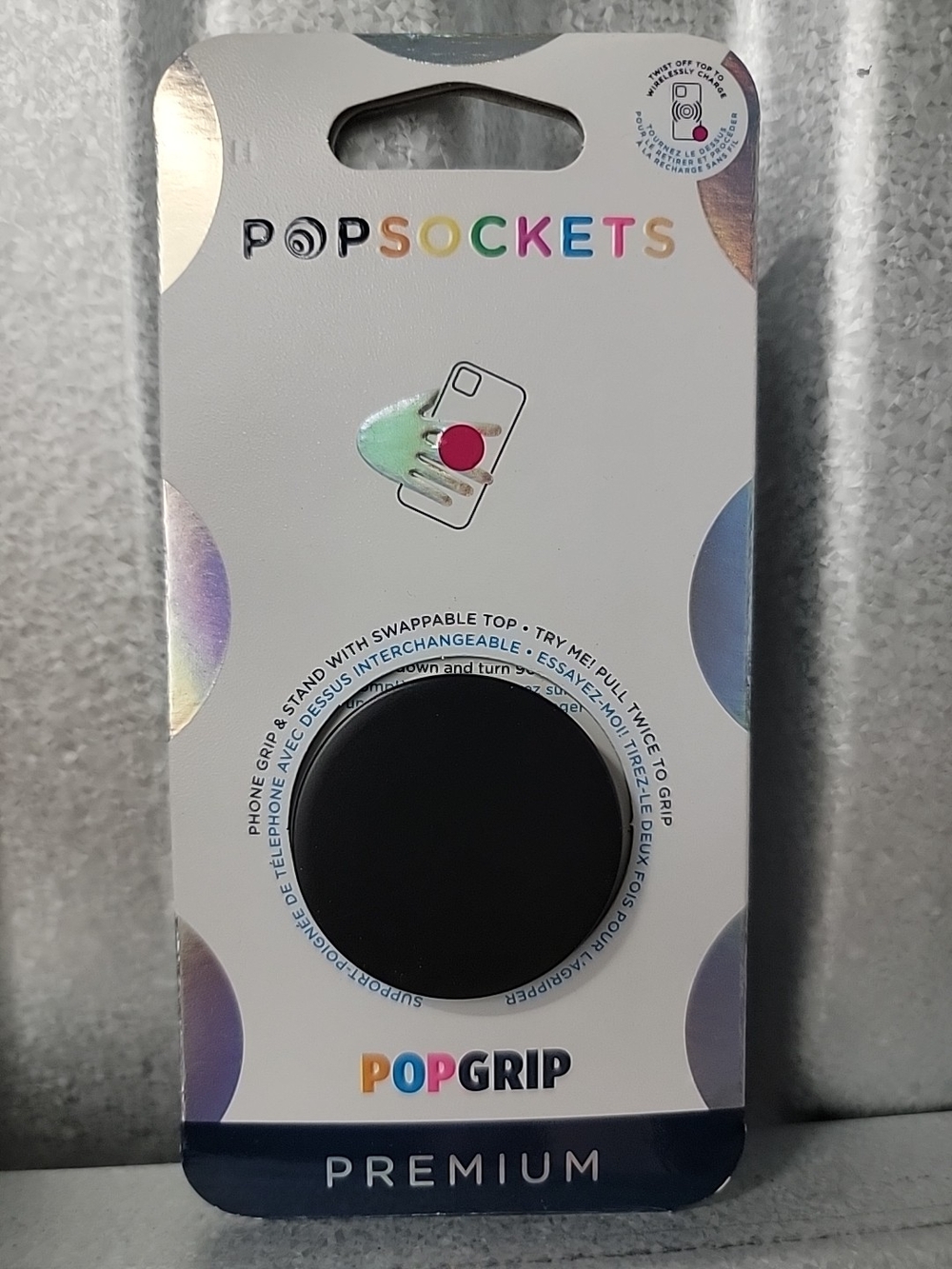 PopSockets PopGrip Premium Phone Grip - Black